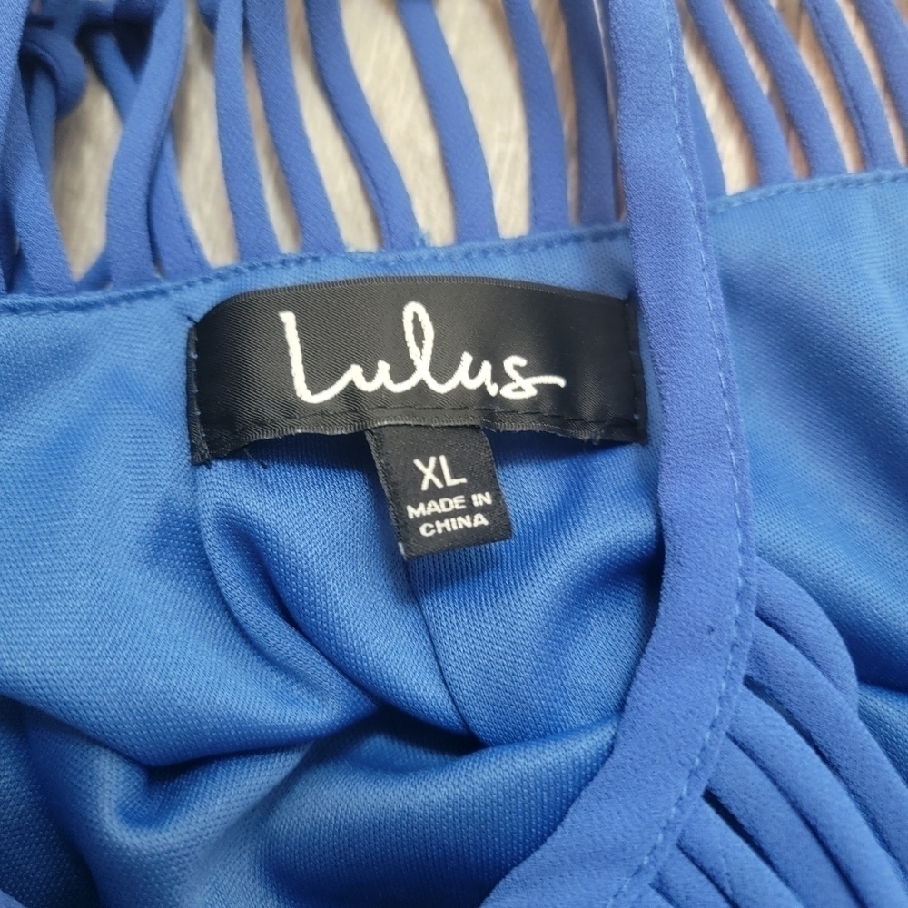 NWT Lulu's Tell Me Royal Blue Swing Dress XL - Picture 10 of 10